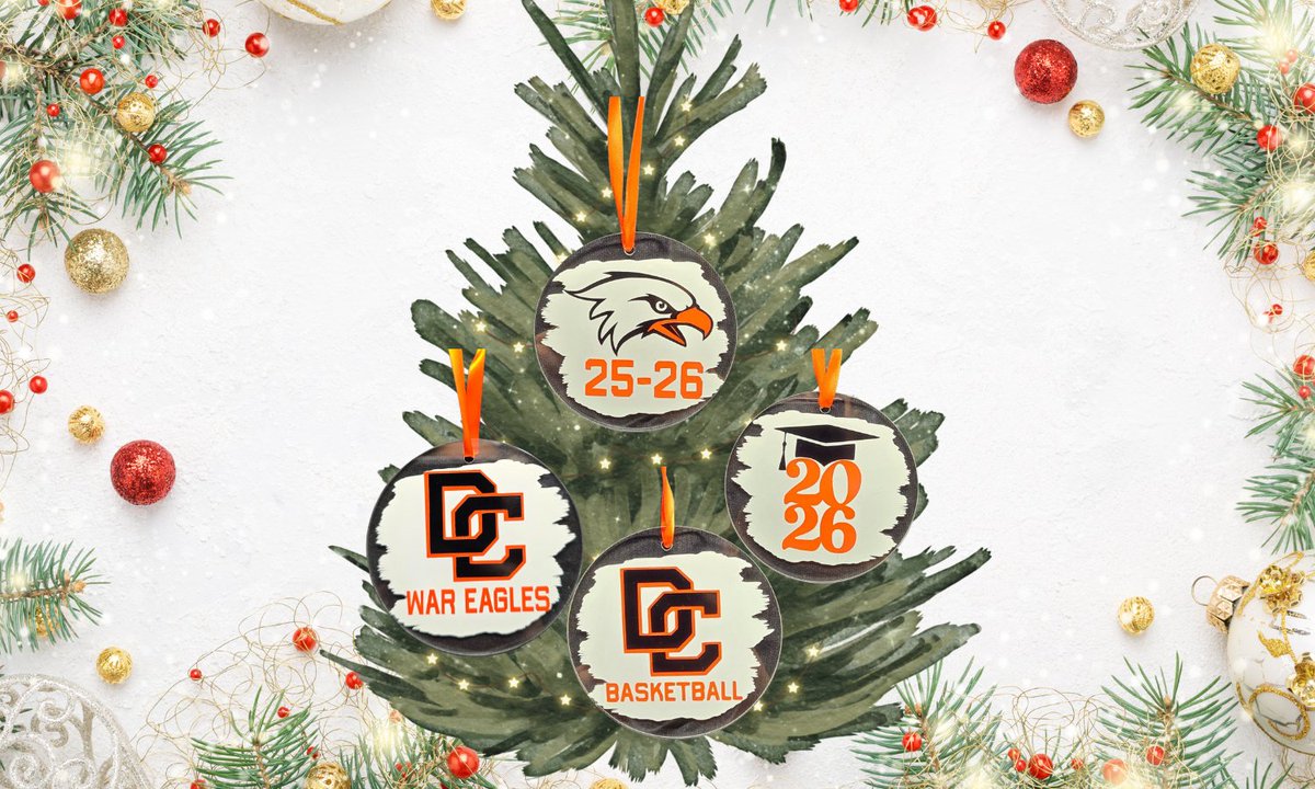 DCHSBoosterClub's tweet photo. Show your War Eagle pride and support Davie County student-athletes with our limited edition Christmas ornament fundraiser.

Perfect gift or keepsake. All proceeds support athletics.
Order here:
https://t.co/t0ebyC9jqk https://t.co/s73prWdW4e