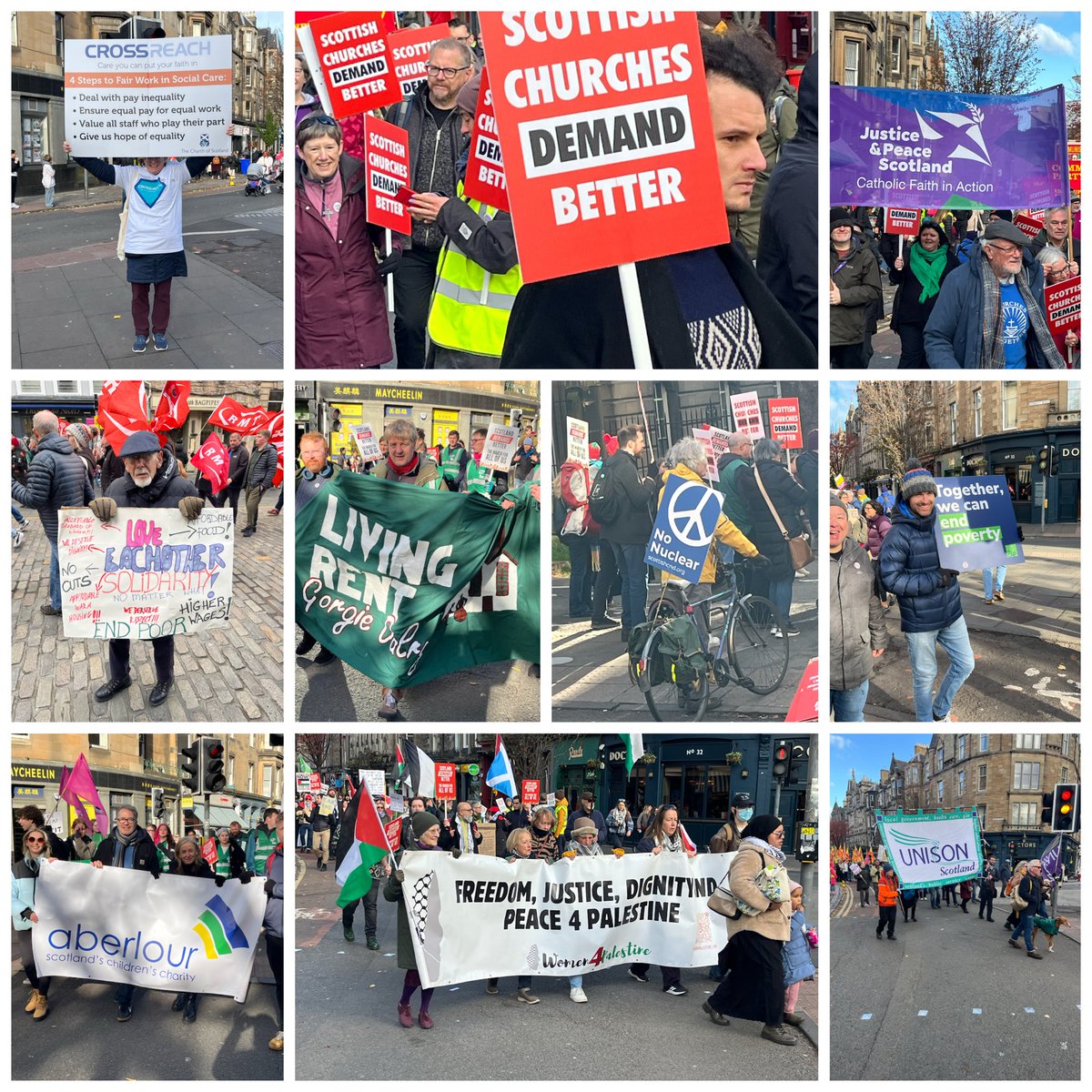 Neilsocialist's tweet image. Great day in Edinburgh - people from all walks of life involved in multiple campaigns saying Scotland Demands Better - very proud that the @UnityConsults team were involved in supporting the @PovertyAlliance to put on this event