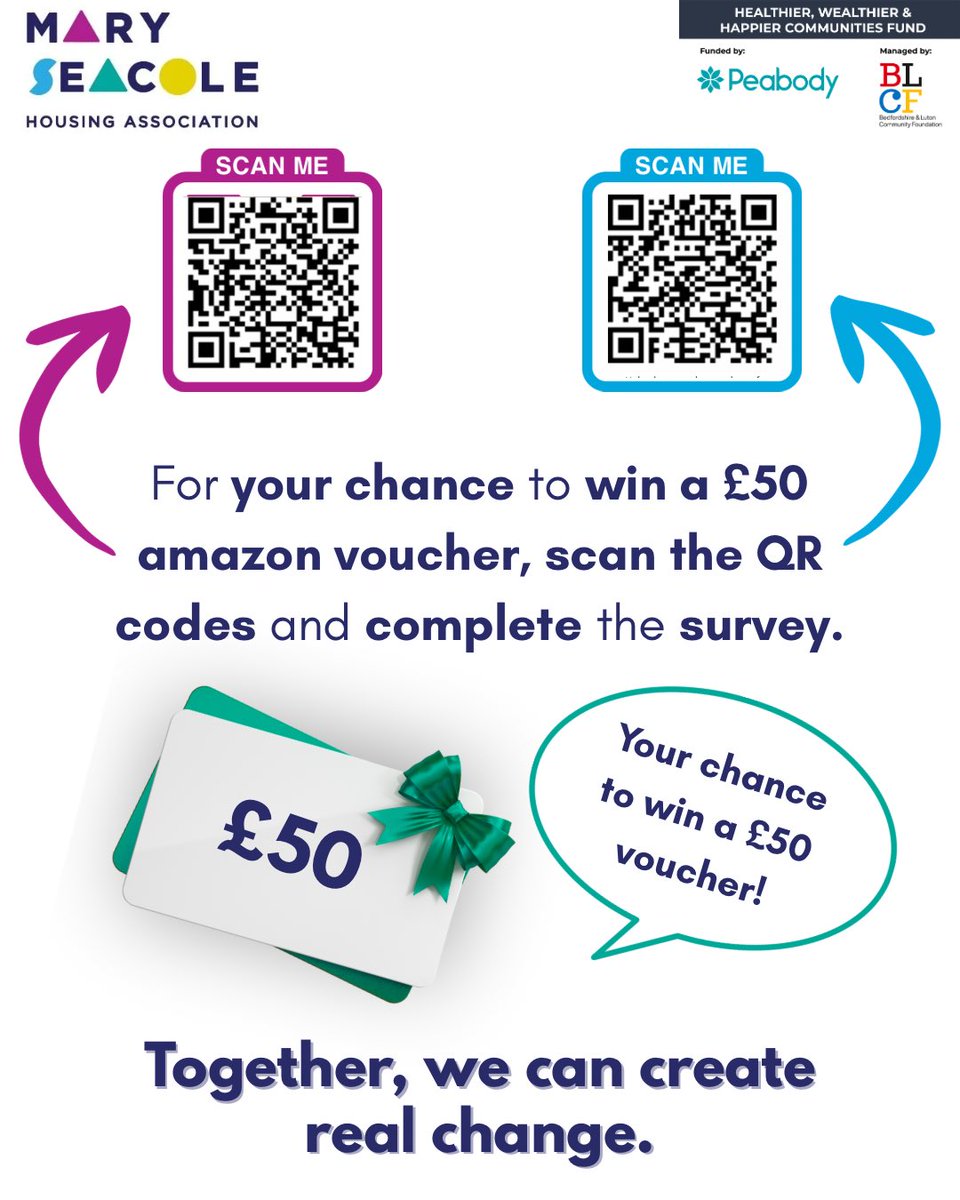 💭 Do you care for a neurodiverse child and want to be heard? 💛

By sharing your story through our short survey, you’ll help shape better understanding— and you could win a £50 Amazon voucher as a thank you! 🛍️

👉 Your voice can make a difference. 💬

#MarySeacoleHousing
