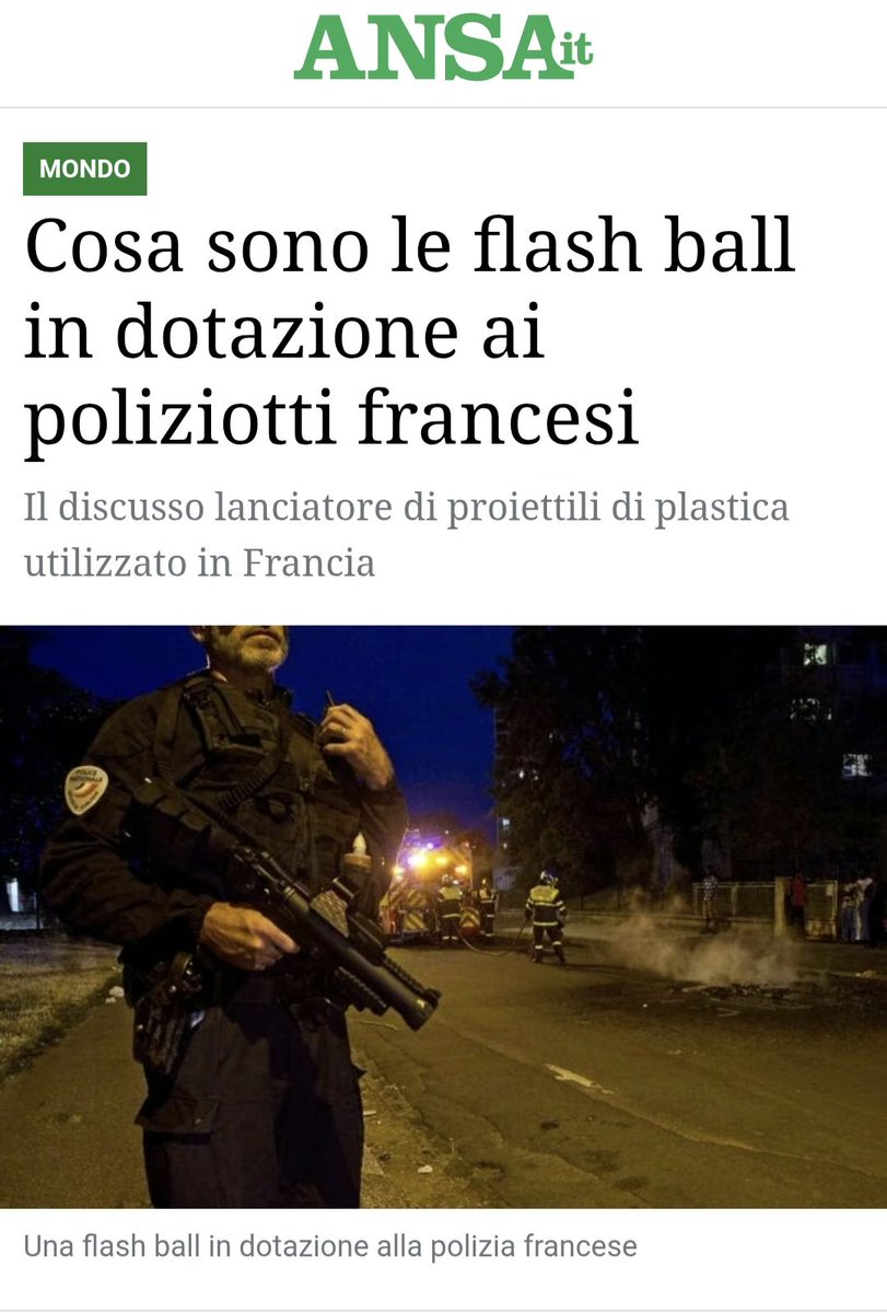 Pippo4322's tweet image. Dotare la polizia di armi idonee