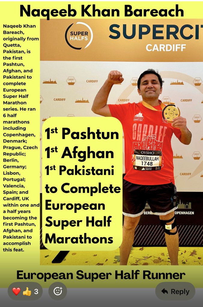 ZayraiPKNAP's tweet image. نقیب اللہ خان بڑیچ نے یورپین میراتھن ریس اپنے نام کردیا۔جو کہ ھمارے  لیے فخر کا مقام ھے