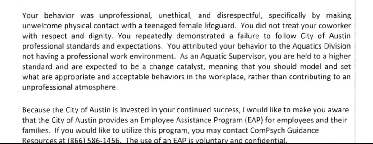 LifeguardsUnion's tweet image. "women just cry to get their way", said by a high level 40 something year old Aquatics supervisor who was put on probation in 2024 for inappropriately touching a teenage lifeguard. He is now back on the job supervising teenagers. @PaigeForAustin @VanessaForATX @chitovela3