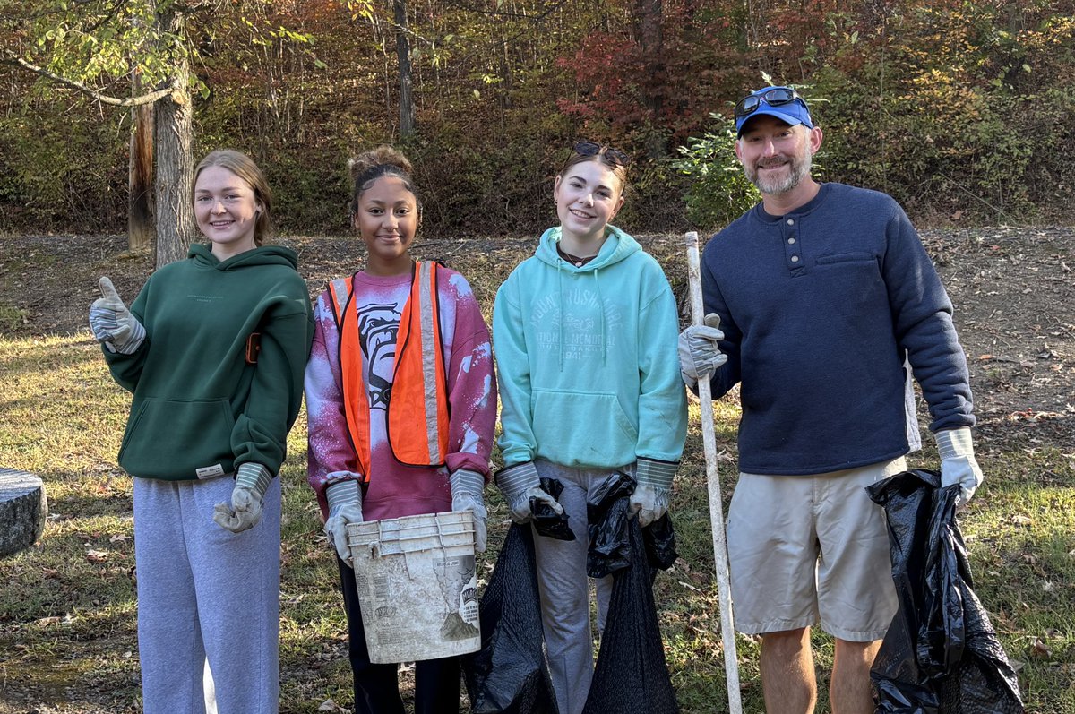 These 3 ladies got up early on a Saturday and helped clean up along part of our local river. I’m very proud of them for taking the time to make our community better today!  
Go Bruins!!!

<a href="/NHSBruinNation/">Northwest Athletics</a>