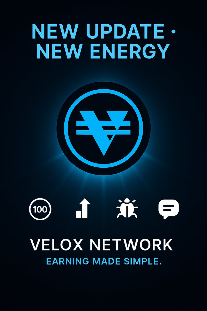 velox_network's tweet image. Velox Network Update
Enhancing your experience! 💎
What’s new:
🔹 Minimum conversion: 100 VLX  
🔹 Lower-priced boosts for Levels 1-10! 💥  
🔹 Improved performance with bug fixes  
🔹 In-app chat removed; connect in our community 
Exciting updates ahead!
#veloxnetwork $VLX