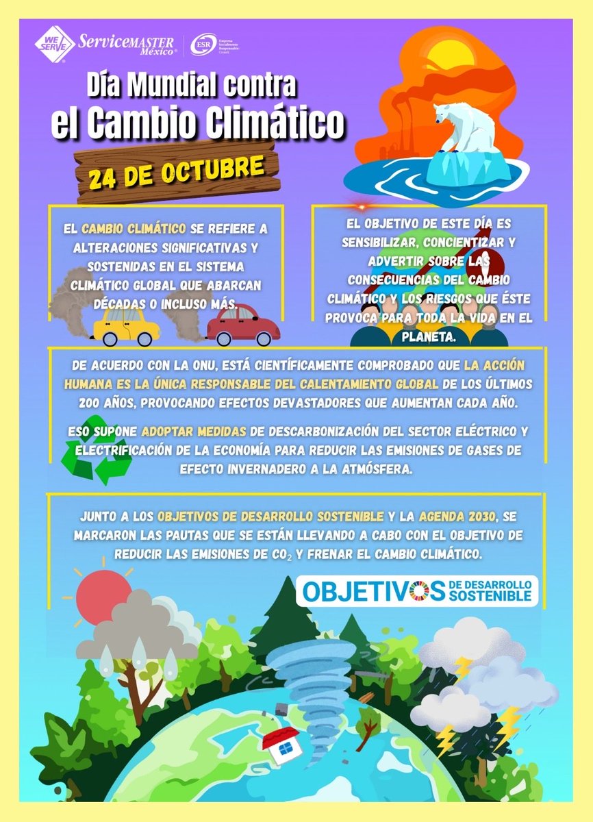 ServiceMasterM7's tweet image. 💚 #24deoctubre. Cada acción cuenta. Reduce, Reutiliza, Recicla. ¡Sé parte de la solución! 

#CambioClimático #AccionClimatica #Sustentabilidad