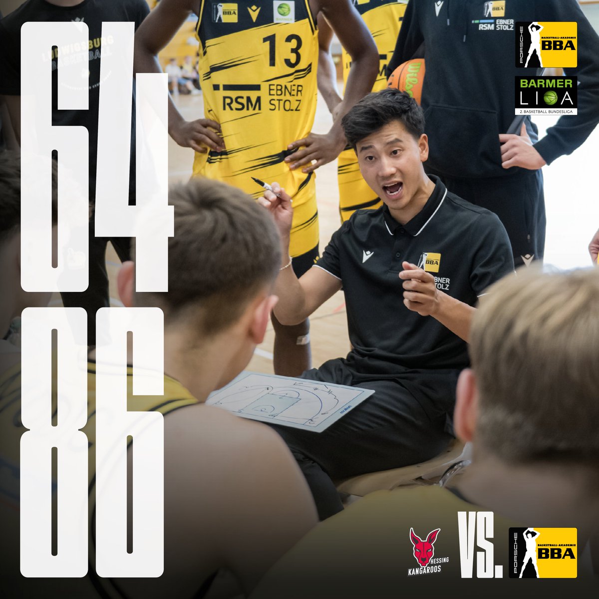 𝗢𝗢𝗢𝗢𝗛-𝗝𝗔𝗔𝗔! 💛🤩
Maximalherausforderung? Check! Wir bezwingen den Aufstiegsfavoriten <a href="/BGLeitershofen/">TOPSTAR Kangaroos</a>, feiern ein +21 und damit die back-to-back Big-Points!  

📸: Sandy Dinkelacker | #LSBBBA