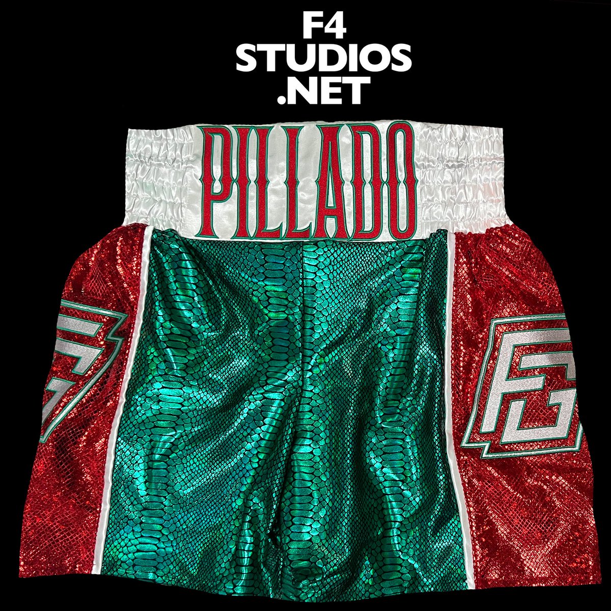 F4STUDIOS1's tweet photo. Custom Outfit for Angel “Good Boy” Pillado  @elgallonegro432 @elgallonegro432 CALL US (323) 428-6466 #F4STUDIOS  #customboxingoutfits #boxingoutfits  #customboxingkits #customoutfit #proboxer #boxinguniforms #boxingtrunks  #boxingshorts #boxing #goodboypillado #angelpillado https://t.co/iIVthp6bzT