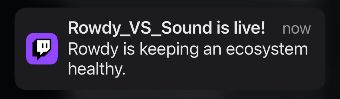 Our favorite little dinosaur, Rowdy_vs_Sound, is live on Twitch at twitch.tv/rowdy_vs_sound!!!