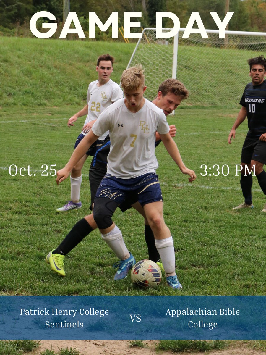PHCsentinels's tweet photo. Come out and watch our men's soccer team play against Appalachian Bible College on our home field.⚽️ Let's go Sentinels! ⚔️

#standsentinelstrong 
#forchristandforliberty
#phcsentinels https://t.co/Q0Dji7xqts