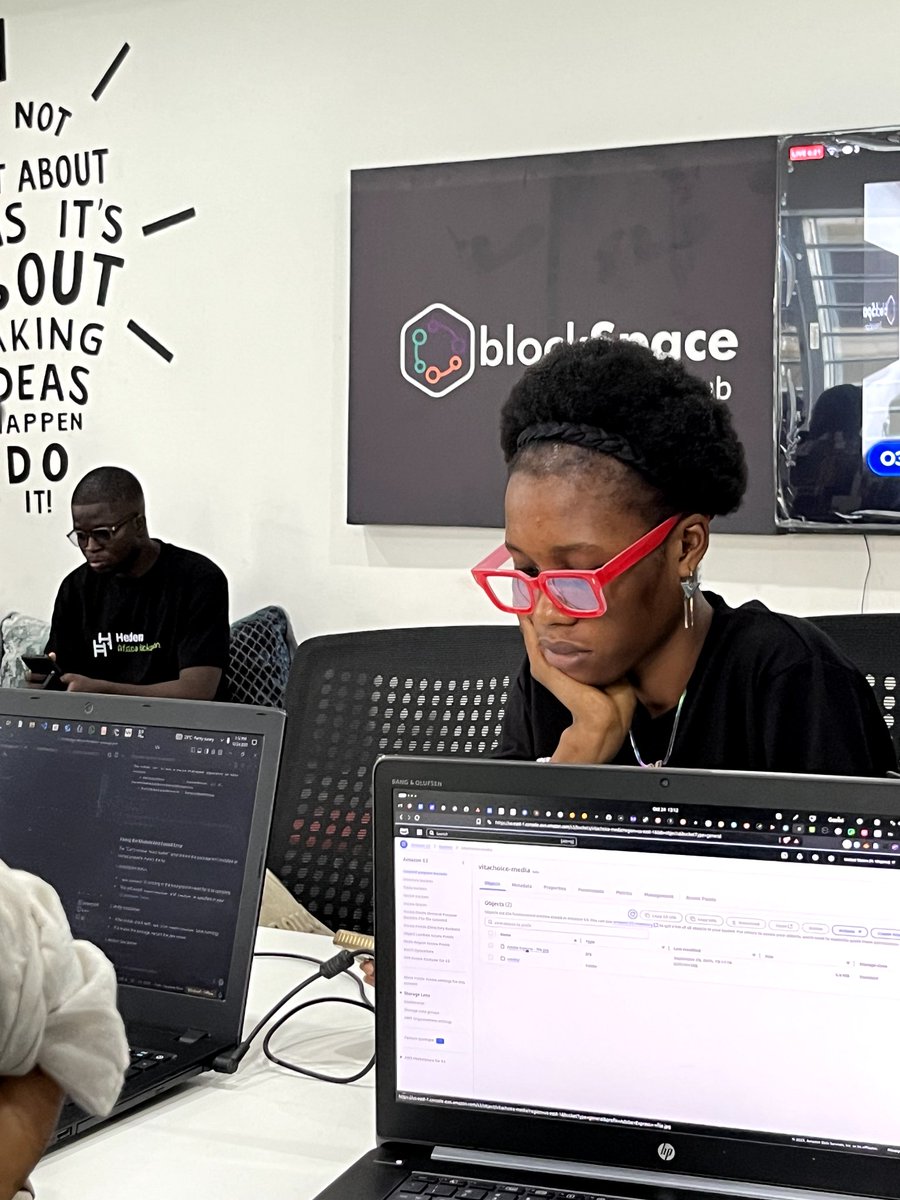 DevSunmi's tweet photo. My first live hackathon, hacking for the 48hrs, n having an hr sleep @blockspace hub. Building my project on hedera Blockchain was fun. Thanks @o3financeschool  @darablochain @hederahashgraph thanks @Olaoluwa_O3, for mentoring n supporting me with his PC when mine broke down. https://t.co/5CCs9N02MS