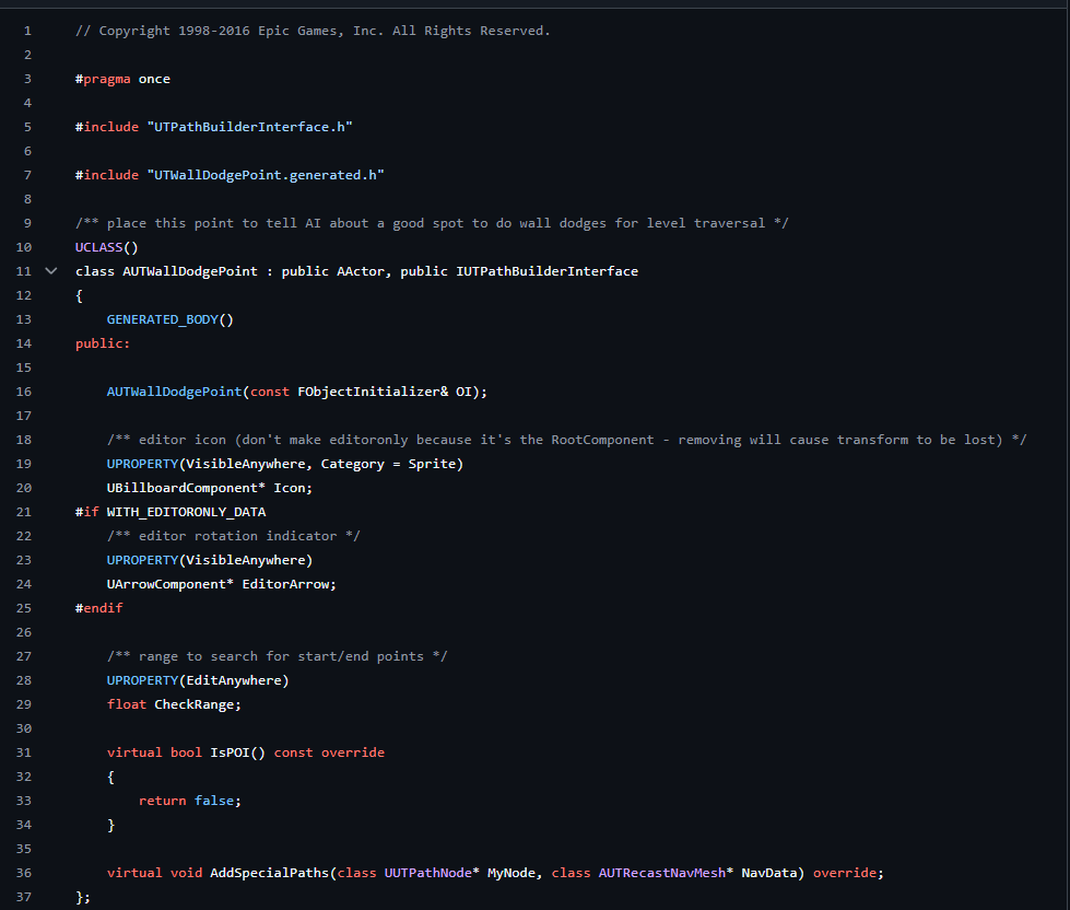 theredpix's tweet image. #UnrealEngine #cpp Contrary to what people may think: #UnrealTournament source is still a good reference to check for general #FPS code.  Most of the code works fine in UE5. In contrast to more modern examples, there is little bloat from uasset/reflection/over generalized systems…