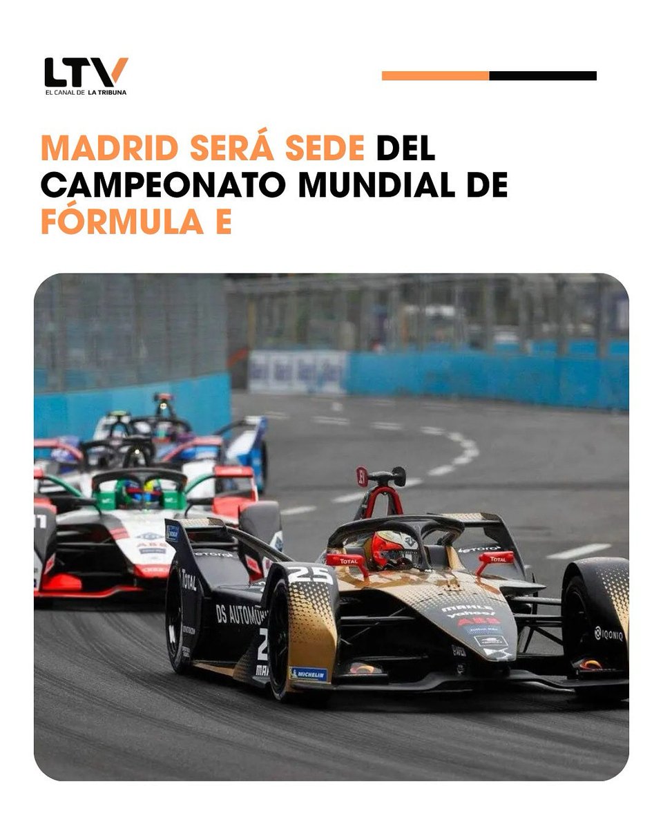 🏎️⚡ ¡Madrid acelera hacia el futuro! 🇪🇸
El 21 de marzo se correrá el Campeonato Mundial de Fórmula E en el Circuito Jarama Race 🏁, primera vez que llega a España.

Un evento con impacto global y económico de 70 M€ 💥

#formulae #madridereprix #automovilismo #ltvdeportes