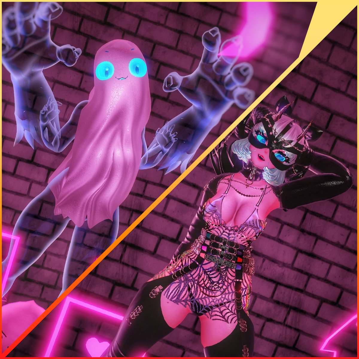 Booo!! Did i scare you??? 🙈

Avatar is Bugga Boo [info in first comment]

#vrc #vrchat #vrchatavatar #halloween