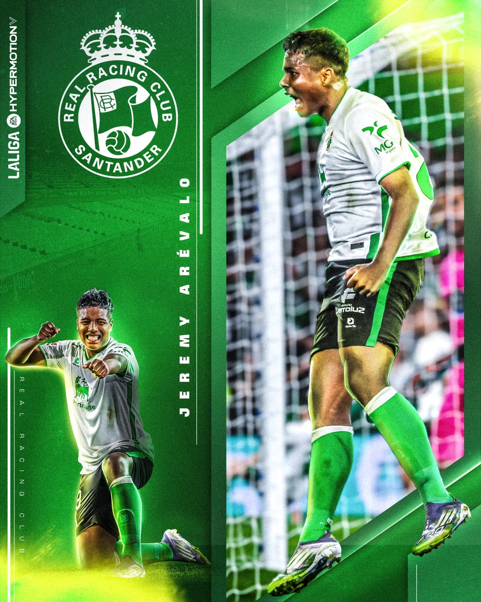 🔥 ¡Sigue en racha! 

⚽️ Jeremy Arévalo alcanza los 7 goles en 11 partidos en #LALIGAHYPERMOTION .

🟢 Menudo mes de octubre para el delantero del <a href="/realracingclub/">Real Racing Club</a>.

#MirandésRacing