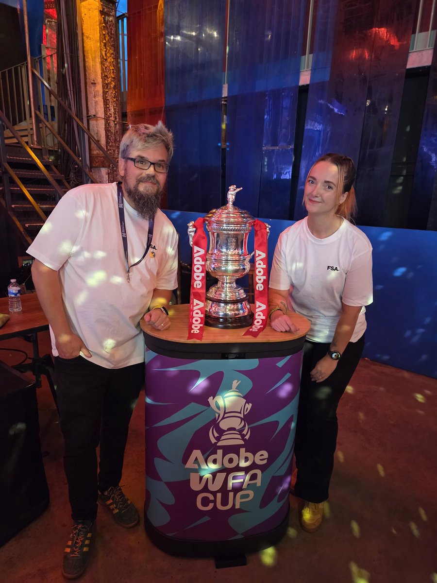 Incredible day supporting the <a href="/WeAreTheFSA/">The FSA</a> at the #partofthepyramid fan event in Manchester.
Great to speak to so many fans about the <a href="/FAWNL/">FA Women's National League</a> and <a href="/AdobeWFACup/">Adobe Women's FA Cup</a> 
.
<a href="/FreeLionesses/">Free Lionesses</a> #fawnl #womensfootball #forthefans