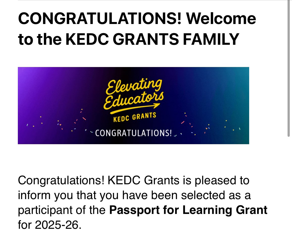 I’m excited for another great opportunity with <a href="/KEDCGrants/">KEDC Grants</a>! I’m blessed to have the opportunity to be a part of <a href="/passport2lead/">Passports2Learning</a>! Let the adventures and learning begin!