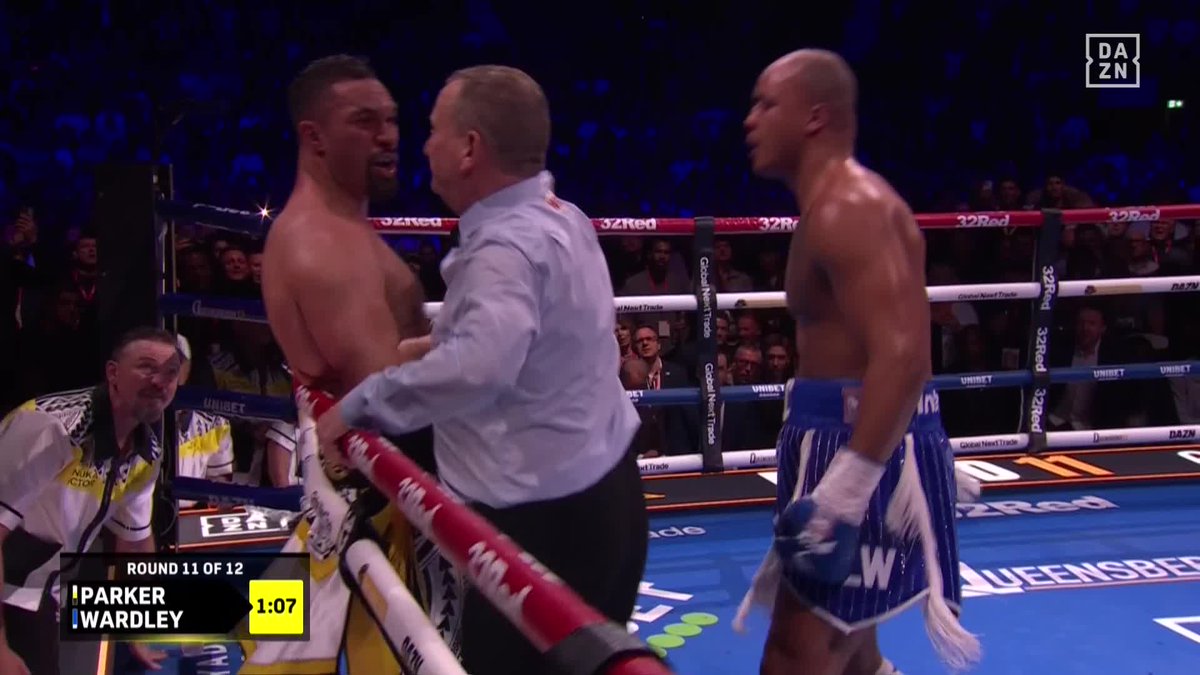 That fucking stoppage was HORRENDOUS. This was stopped against an A level fighter without any sense of danger or necessity.  JUST. FUCKING. AWFUL. Ov vey with #boxing. So much fucking nonsense. Joe Parker deserved better.