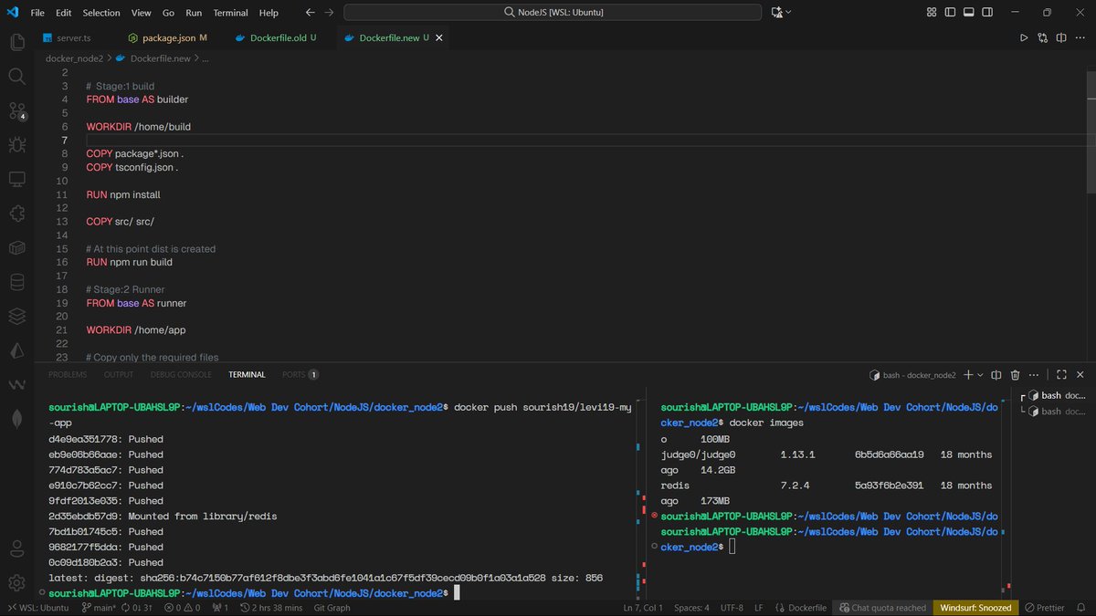 SOURISH512394's tweet image. ❄️Winter Arc Day: 9   
• Started building a basic Paytm clone, focusing on user flow and payments
• Learned more about SQL joins and transactions
• Explored multi-stage Docker builds and published an image to the registry
#winterarc #webdev #buildinpublic