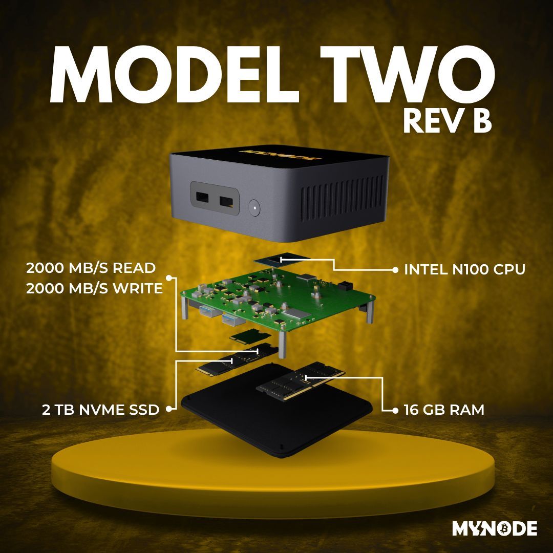 mynodebtc's tweet image. A node is infrastructure, not a gadget.
Model Two is built to last.
mynodebtc.com/order/two
