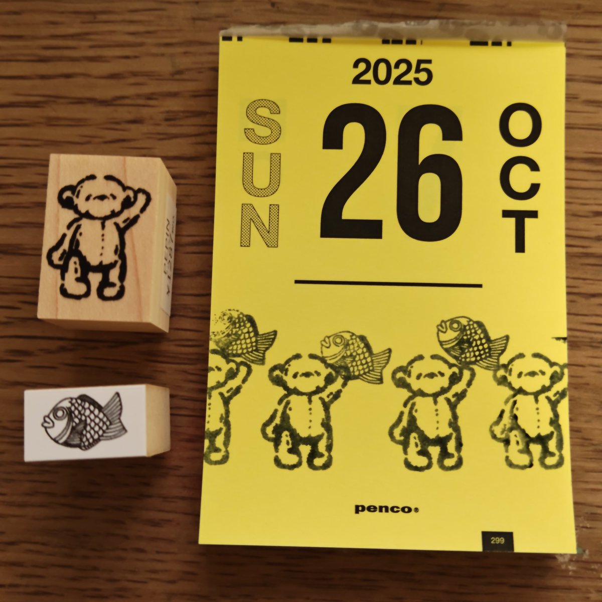 ke_co_ltd's tweet image. たい焼き
小さくなりました！

 #今日のはんこ
くまさん
PEPINさん
ミニたい焼き
@MOB_stationary

 #日めくりはんこ