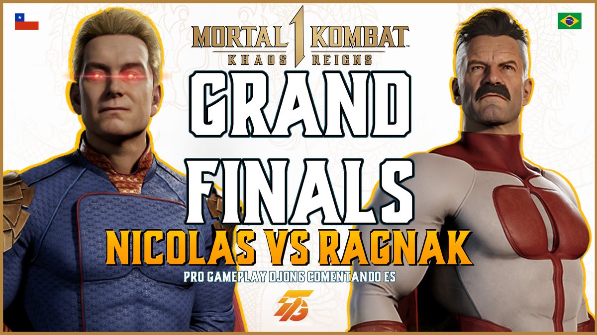 Increíble gran final en la batalla de los reinos, evento organizado por <a href="/WPlaylatino/">Warner Play Latino</a> donde se enfrentaron Chile vs Brasil vs Argentina.

Aquí les dejo la gran final entre <a href="/FgcNicolas/">RBT | T7G | NicoLas</a>  y <a href="/Ragnak__/">LGD | Ragnak</a> Homelander vs Omni Man
📺youtu.be/byoQb3lJr_c?si…

#MortalKombat #mk1 #nrs