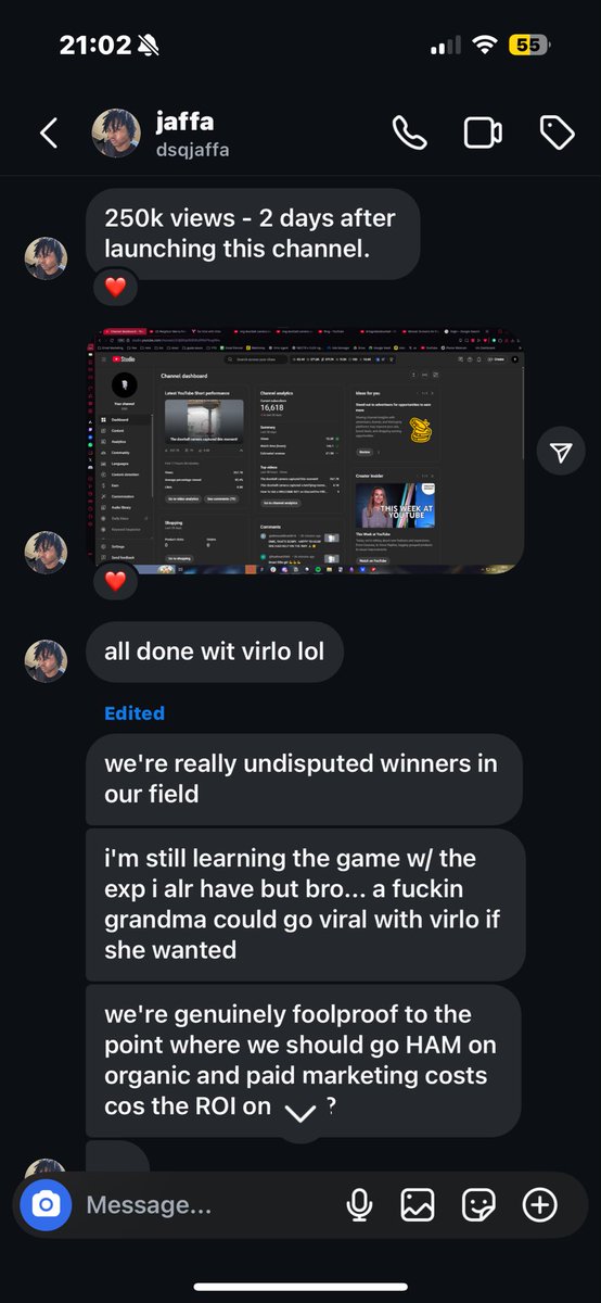 Are you posting on TikTok, YT shorts, IG reels? 

You’ve got to use Virlo AI, 

Proof is in the pudding