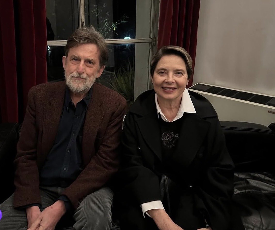 Nanni Moretti e Isabella Rossellini al Cinema Nuovo Sacher.