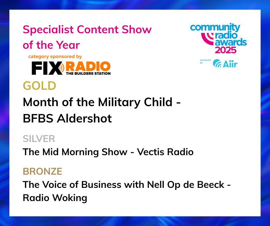 Community Radio Awards - Sponsored by Aiir tweet media