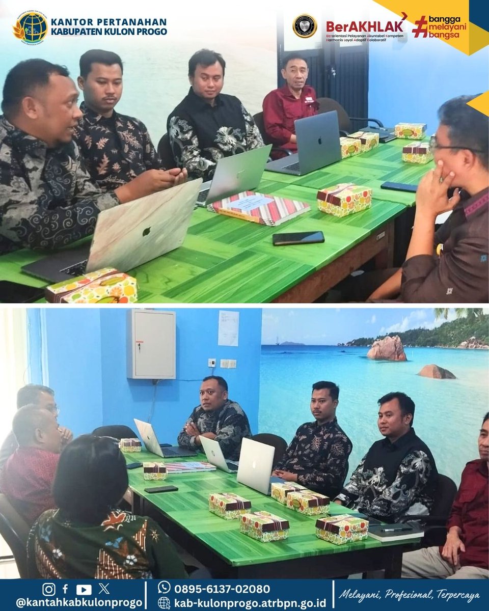 atr_bpnkprogo's tweet image. Hallo,#sobatATRBPNKulonProgo

Pusdatin Kementerian ATR/BPN RI - Kamis, 23 Oktober 2025 melaksanakan Monitoring dan Evaluasi Internal terhadap Kegiatan Verifikasi dan Validasi Surat Ukur dan Buku Tanah di Kantor Kabupaten Kulon Progo.

#KegiatanPusdatinBPN
#MonevPusdatinBPNRI