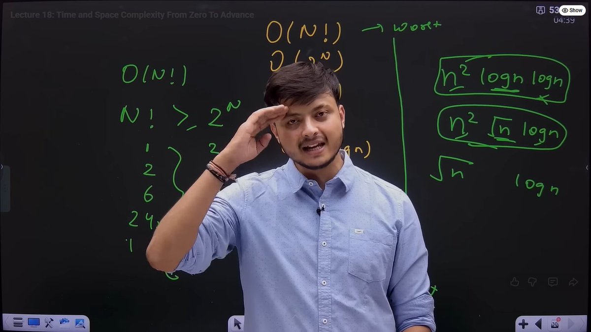 harshsingh_ksri's tweet image. 👉Day 18 of learning DSA in C++ journey with @rohit_negi9 Bhaiya !
💡Today’s grind: Time & Space Complexity, Big O/Θ/Ω, and 10 real examples (O(1) → O(n²))
⚡Time & Space Complexity took me way longer to grasp than any other topic so far
#100DaysOfDSA #DSAinCPP #BigONotation…