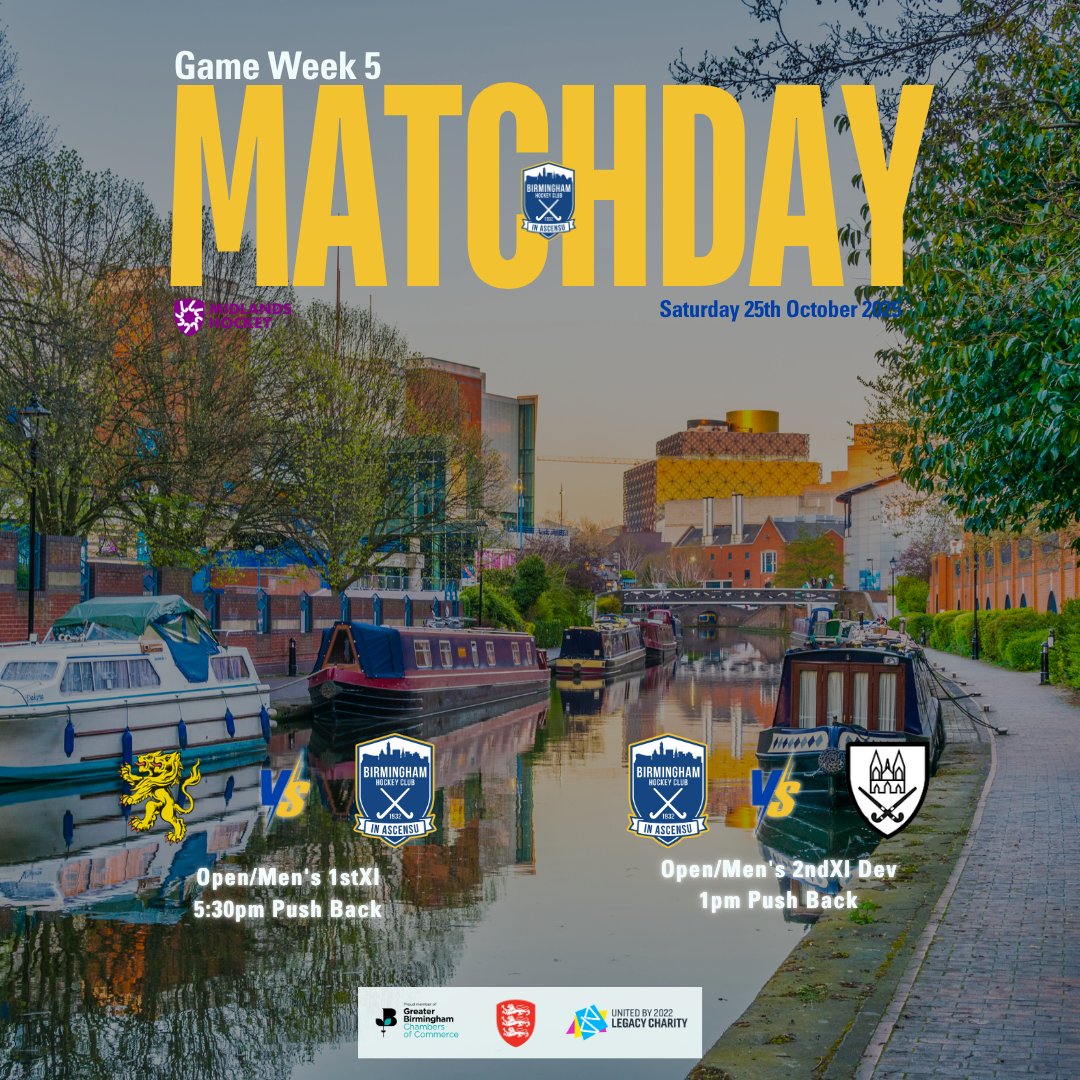IT'S MATCHDAY

Our Open/Men's 1stXI travel to UoB with our Open/Men's 2ndXI Development hosting <a href="/LichfieldHockey/">Lichfield HockeyClub</a> 6s