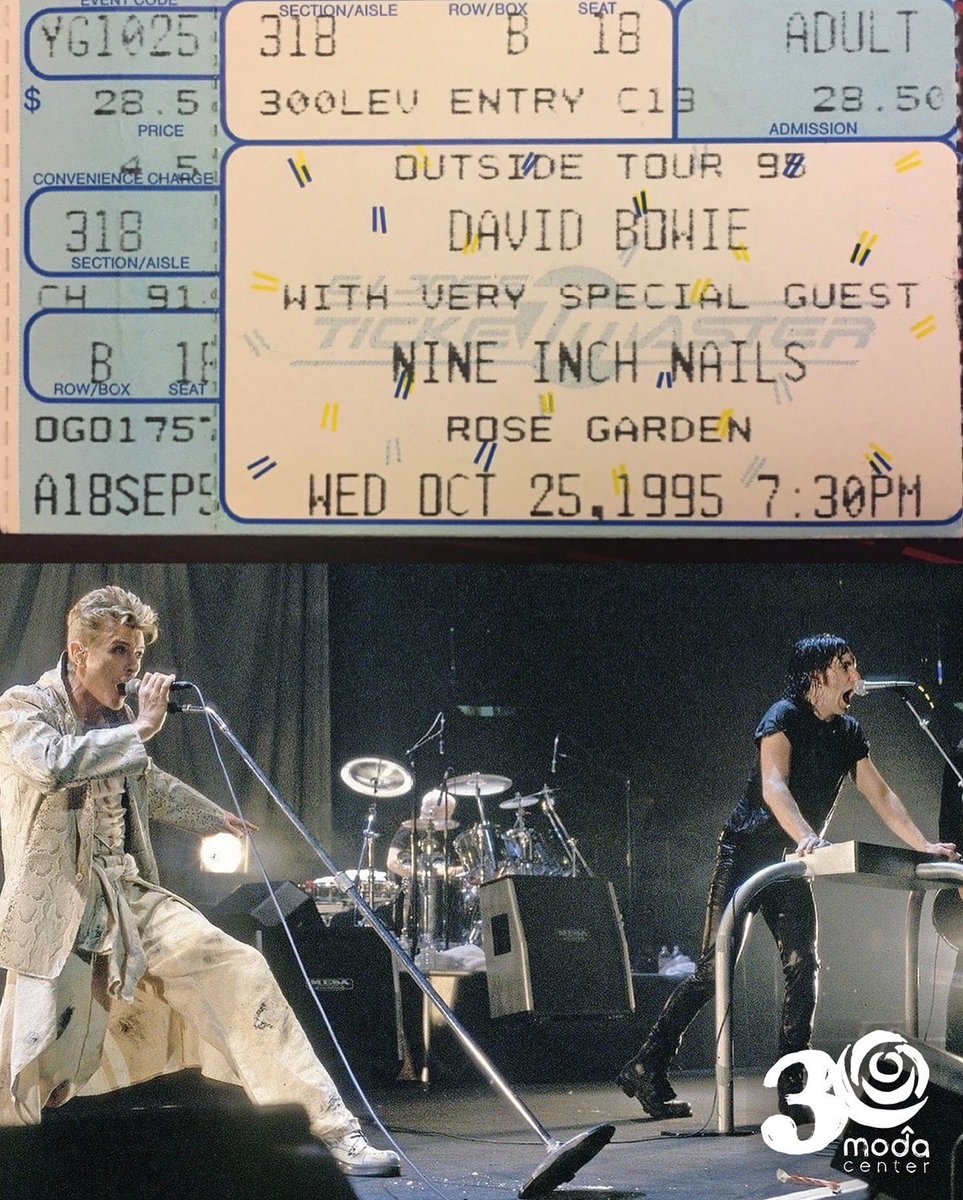 ModaCenter's tweet image. We’re turning 30! 🥳 To celebrate 3 decades of memories, we’re taking it back to where it all began. Our very first concert: The Outside Tour featuring @DavidBowieReal and @nineinchnails on 10/25/1995. 🌹
Were you there?
#ModaCenter30