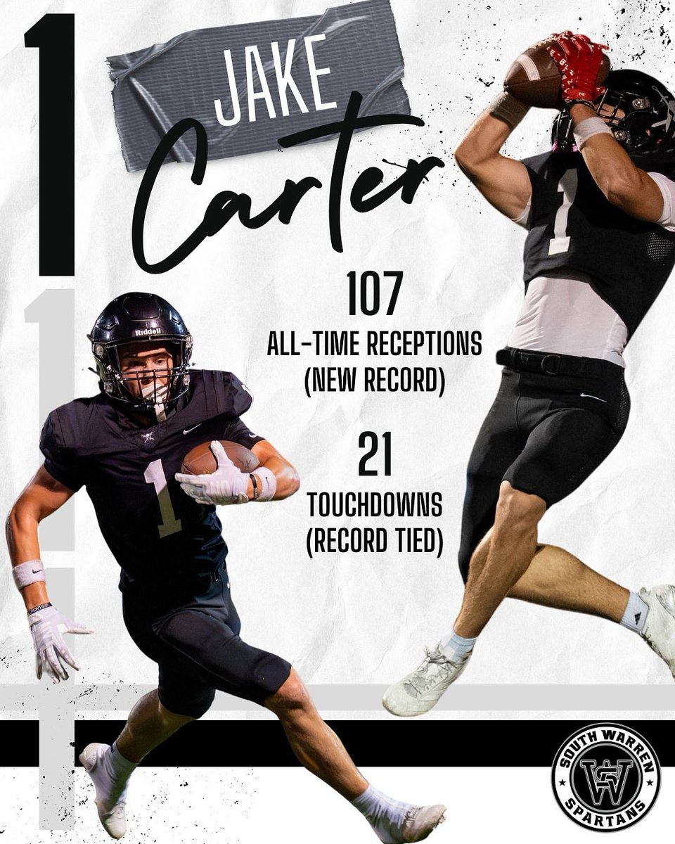 Only nine games in and already making history. We see you, <a href="/JakeCarterWR/">Jake Carter</a>. Keep rolling - there are more records to be set!