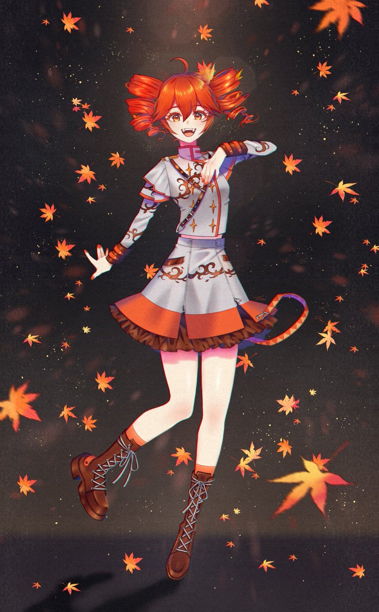 I made an Autumn Leaves themed design for Teto! 🍁
#KasaneTeto #重音テト