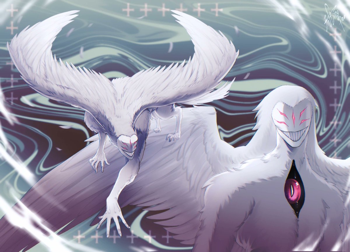 Another form of Mr.shadow.
I tried to design him to look like an owl. #digitalart  #oc #originalcharacter  #characterdesign