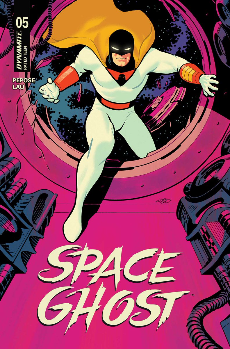DynamiteComics's tweet image. Monday is the Final Order Cutoff for Space Ghost Vol 2 #5 from David Pepose and Jonathan Lau. Look for the cover by Michael Cho. Also available in Virgin.
#spaceghost #davidpepose #jonathanlau #michaelcho
dynamite.com/htmlfiles/view…