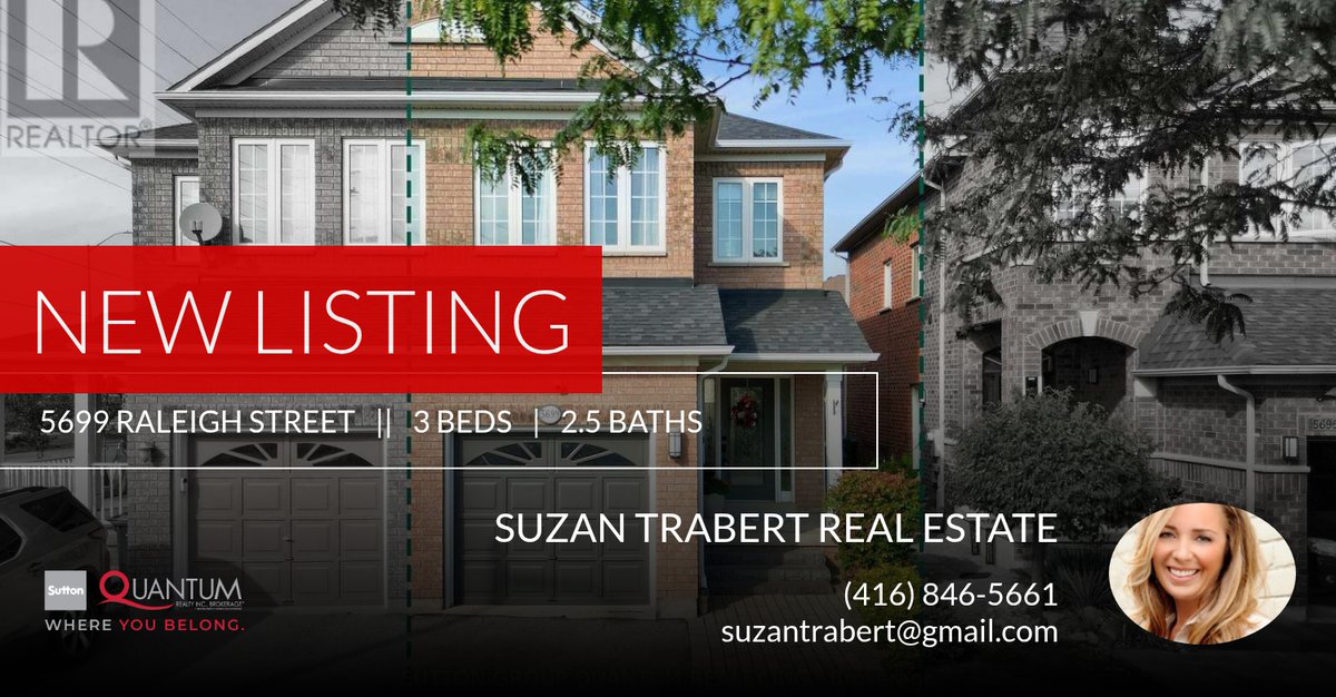 SuzanTrabert's tweet photo. 📍 New Listing 📍 Take a look at this fantastic new property that just hit the market located at 5699 Raleigh Street in Mississauga (churchill Meadows). Reach out here or at (416) 846-5661 for more information

Suzan Trabert
Sales ... https://t.co/Clc2vCoPhg https://t.co/99ghHVjtlJ