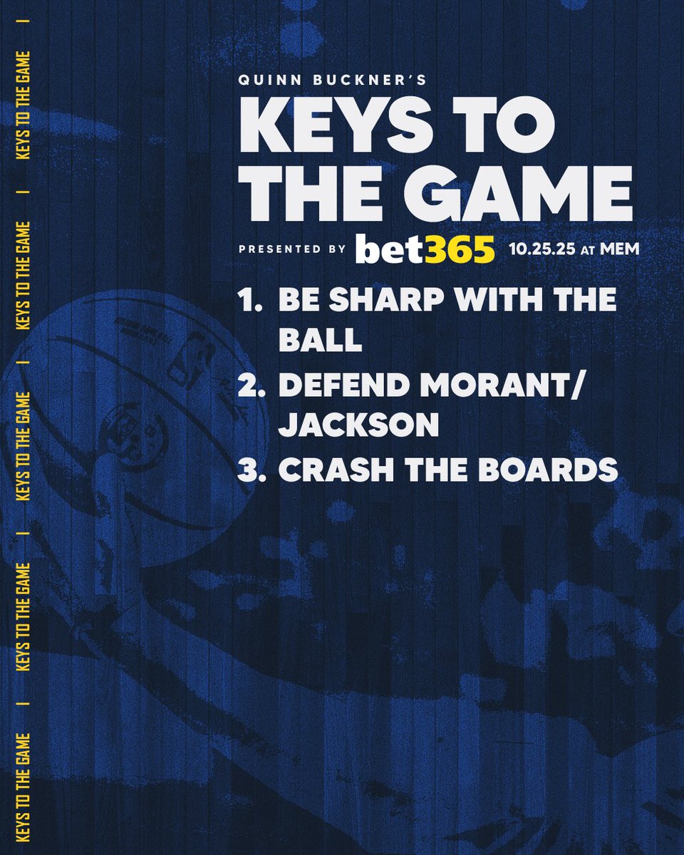 Quinn Buckner’s 3 Keys to the Game against Memphis 🔑