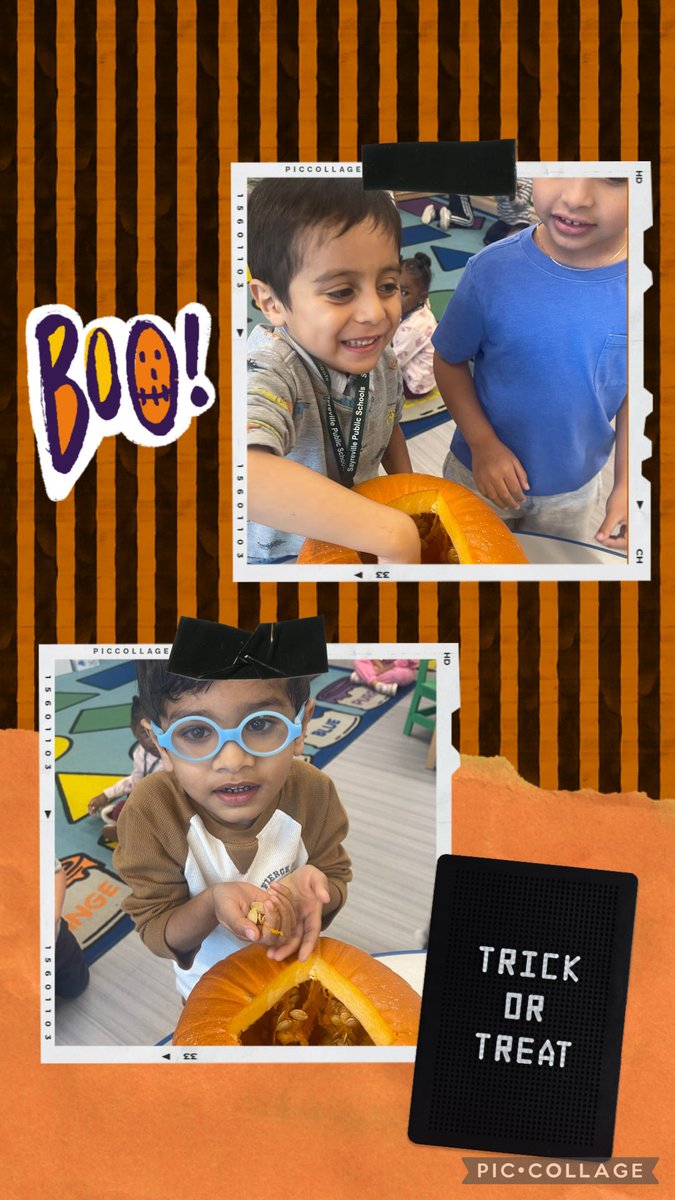 PB_Selover's tweet image. Boo! 👻 Ms. Megan’s class drew skeleton ☠️ lines during graphics practice and loved making pumpkin observations with their science eyes! 👀🎃