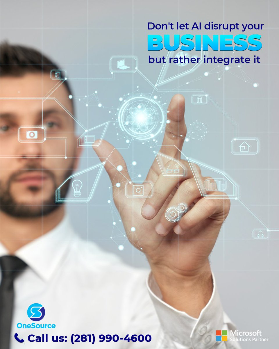 OneSourceCloud's tweet image. The best AI tool is the one that doesn’t disrupt your business.

At OneSource, we help small and medium-sized businesses unlock the power of AI with solutions that are easy to implement, cost-effective, and immediately impactful.

Adopting AI doesn&apos;t have to be complicated.