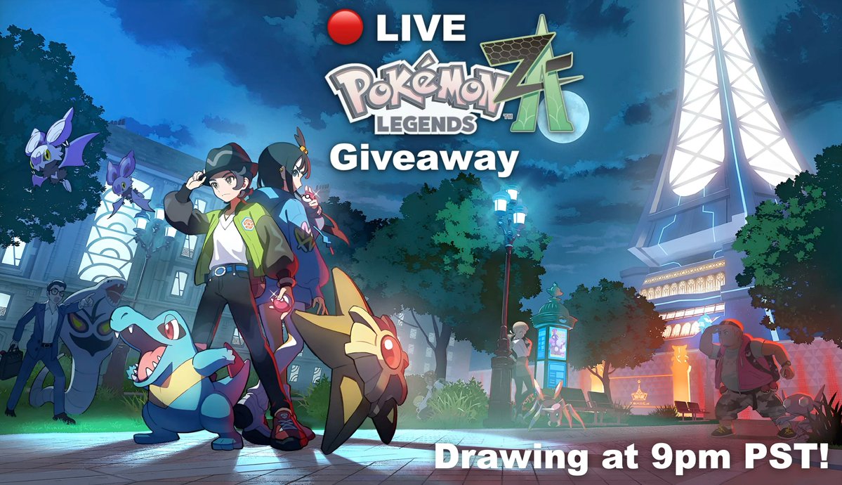 Nora (@norainthefuture) on Twitter photo 🔴 ANOTHER LIVE POKÉMON LEGENDS ZA GIVEAWAY!
👾 1 winner → 1 eShop gift card for Legends ZA!
TO ENTER: follow, like, repost + be present in stream at 9p PST! → twitch.tv/norainthefuture ✨ 🔴 ANOTHER LIVE POKÉMON LEGENDS ZA GIVEAWAY!
👾 1 winner → 1 eShop gift card for Legends ZA!
TO ENTER: follow, like, repost + be present in stream at 9p PST! → twitch.tv/norainthefuture ✨