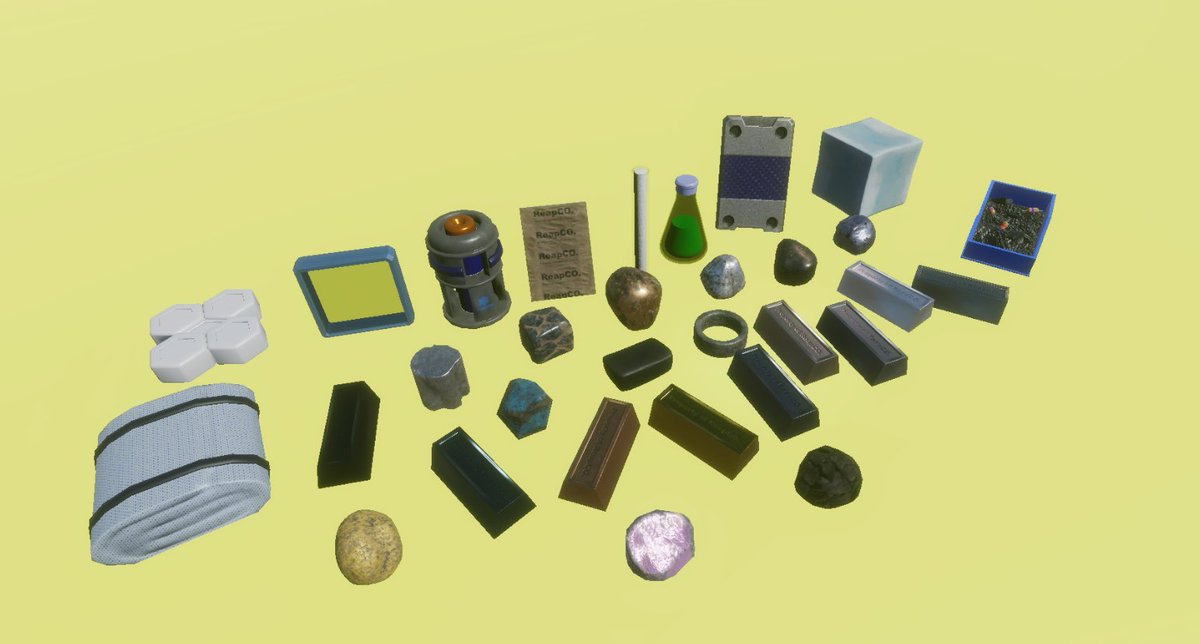 For another #screenshotsaturday post, I've been busy. All of my base components and raw materials are complete. Additionally, I have all of my refined ingots done. Still have 15 rods, alloys, and composites to make for refined materials.

#gamedev #indiedev