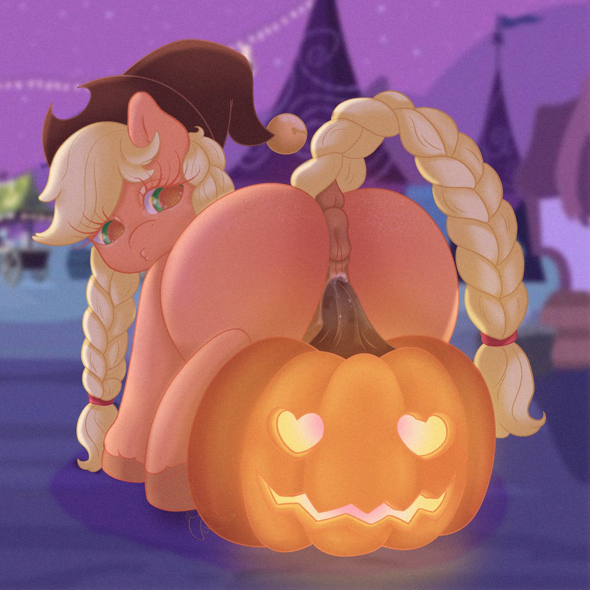 AJ chooses the right pumpkin size~

quick work chudai