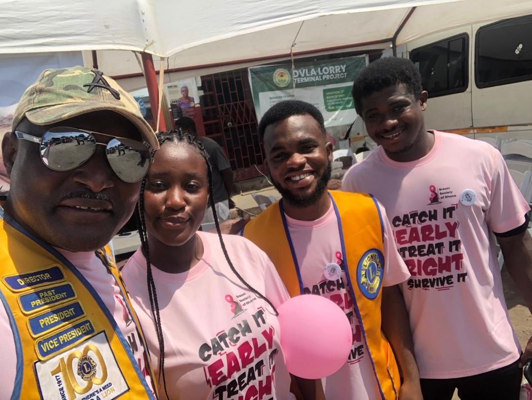 GhanaLionsClubs's tweet photo. We walked in pink, we walked in strength, we walked for hope! 🎗️This morning, Lions of District 418 united for a powerful Breast Cancer Awareness Walk from El Wak Sports Stadium to Kawukidi and back.
#lionsinternatinal #BreastCancerAwareness 
#lionsclubsghana #leodistrict418 https://t.co/WawYnROObM