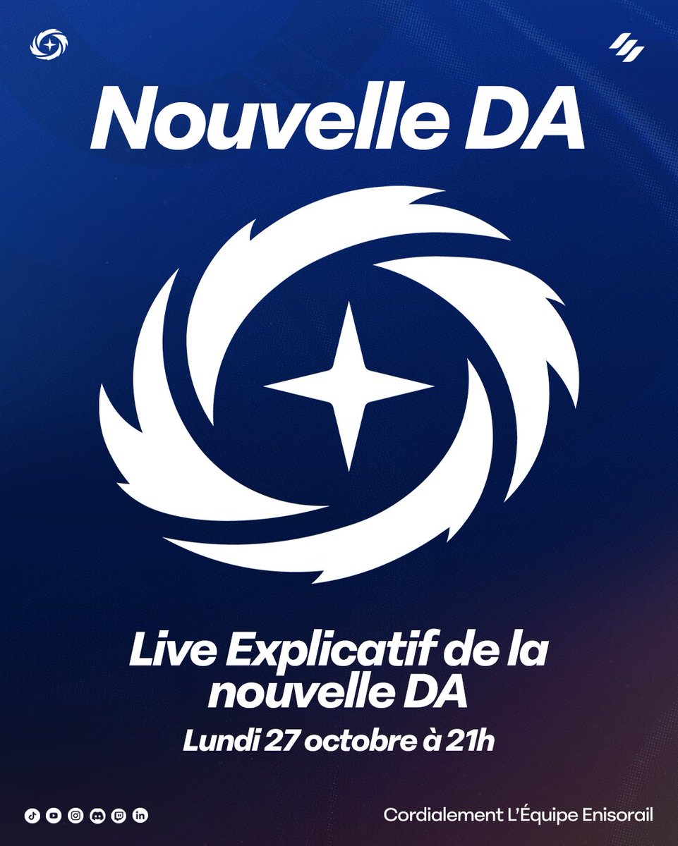📢 | Annonce

Vous ne croyez pas qu'on allait oublier !👀

Rendez-vous lundi à 21h pour un live sur la nouvelle DA ! 

Évidemment, pour la fin du mois d'Octobre nous restons en rose ! 🩷

#ConquereTheNight 💫