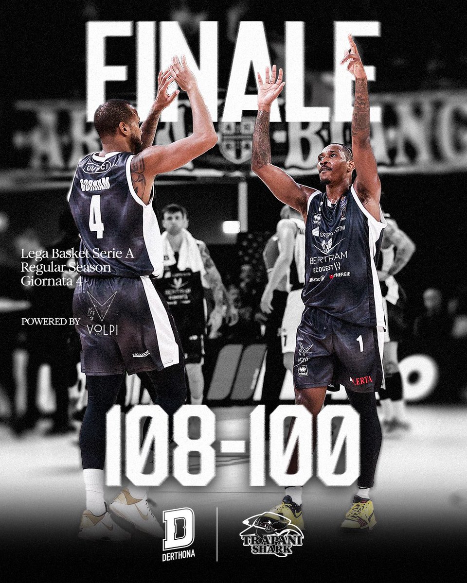 DerthonaBasket's tweet photo. 𝐒𝐀𝐓𝐔𝐑𝐃𝐀𝐘 𝐍𝐈𝐆𝐇𝐓 𝐅𝐄𝐕𝐄𝐑 🫨

Capolavoro dei bianconeri che interrompono l'imbattibilità di Trapani 🤍🖤 https://t.co/HKKYFbgaFH