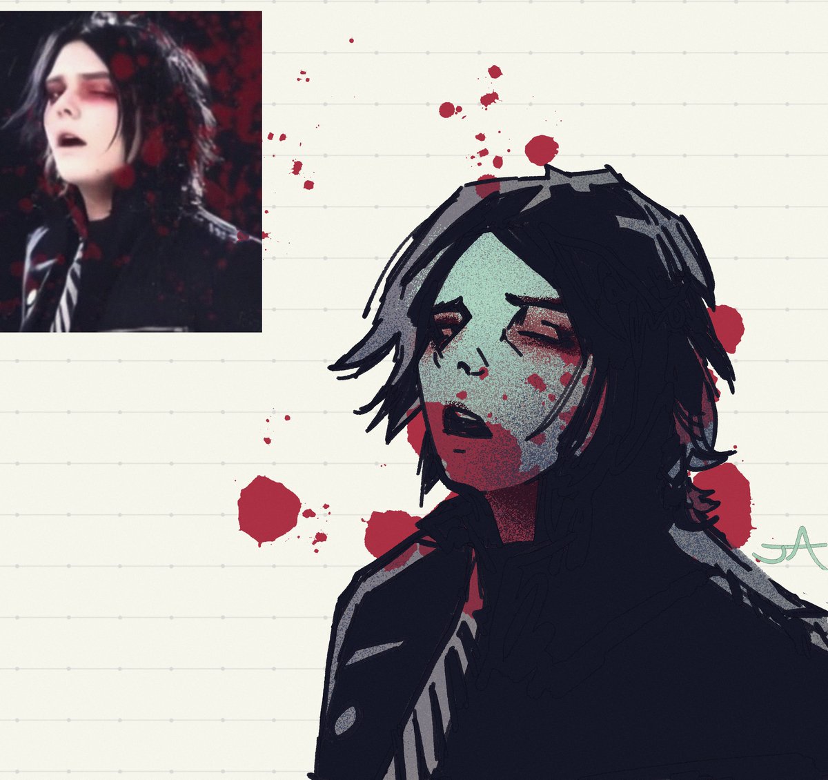 skramzdead's tweet photo. two (2) gerard way studies in the spirit of the season, I think I prefer the cartoony one lol #gerardway #geeway #mychemicalromance #mcr https://t.co/6M6D5BgOye