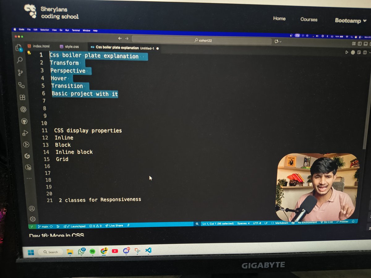 tejodeepsama's tweet image. 🚀Day 16 of my COHORT 2.0 Dev Journey
Learned how to make designs move & feel alive! 🎨
Covered transform, perspective, hover, and transition then built a small project to apply it all.
Loving how CSS can turn static layouts into smooth, interactive experiences 💻✨