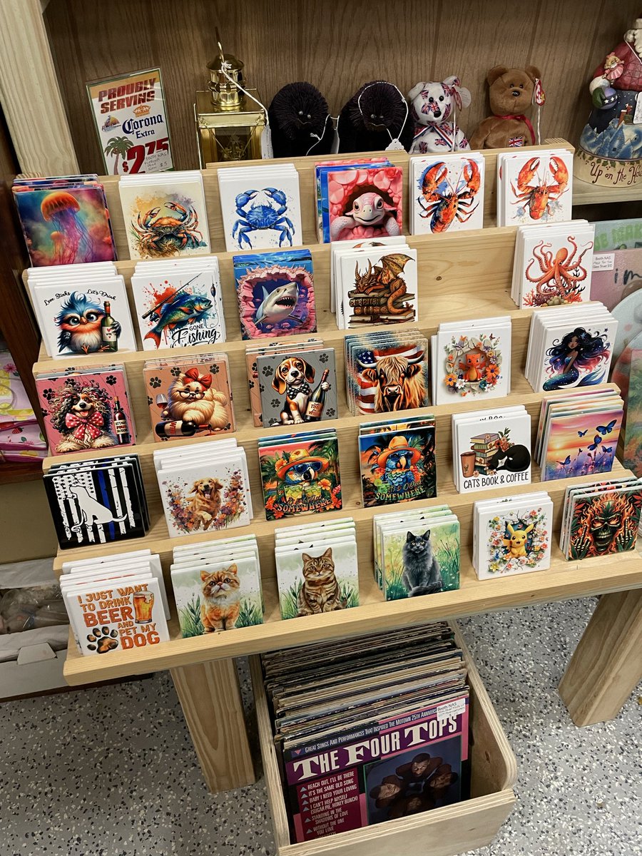 Found these beautiful coasters at an antique store