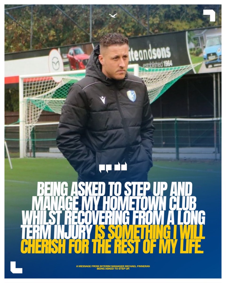 “Being asked to step up and manage by hometown club, is something I will cherish for the rest of my life.” 📝 

Finners on being asked to step up and temporarily take charge of the squad.